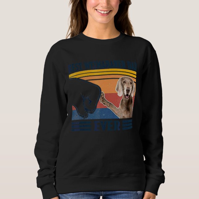Sudadera Día del Padre Perro Mejor Weimaraner (Anverso)