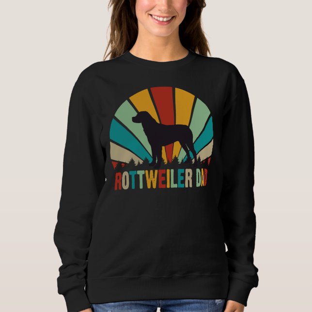 Sudadera Día Del Padre Retro Rottweiler Dad Rottweiler (Anverso)