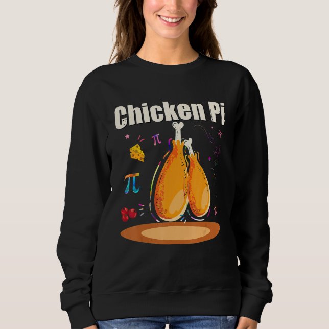 Sudadera Día del Pi 2020 Pollo Pot Pi Día de la Pieza Diver (Anverso)