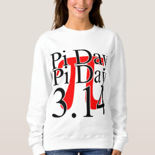 Sudadera Día del Pi 3.14 Negro y Rojo