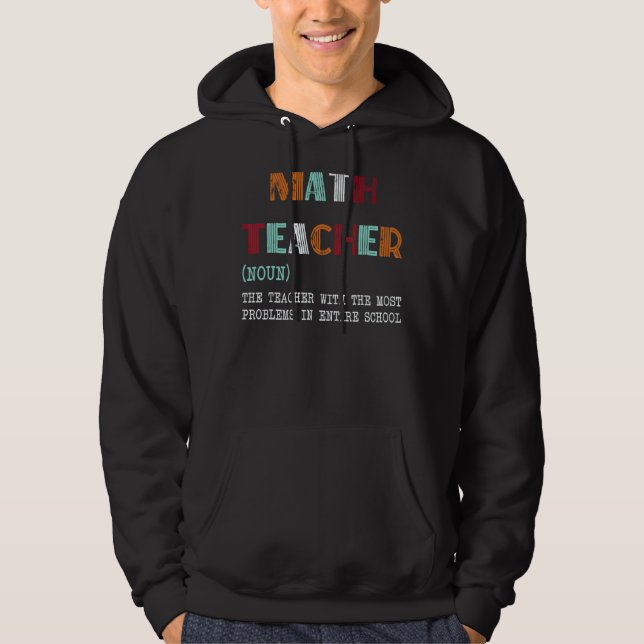 Sudadera Día del profesor de definición de matemáticas (Anverso)