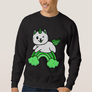 Sudadera Día del Santo Patrón Magia Rainbow Unicorn Boygirl