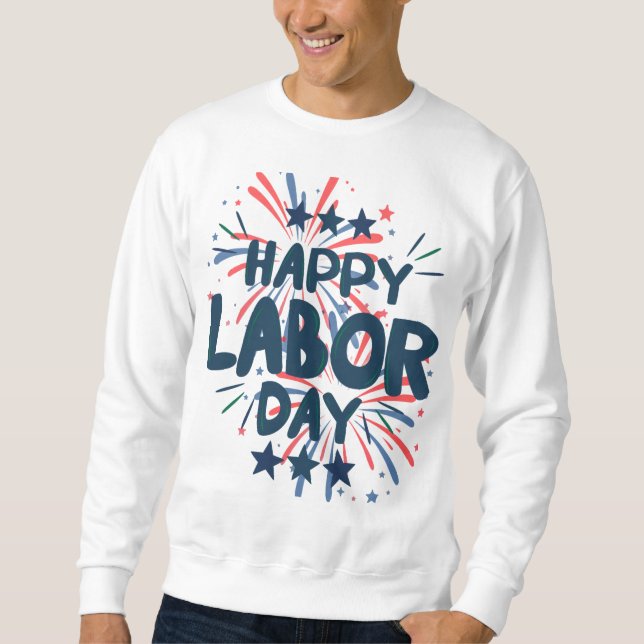 Sudadera DÍA DEL TRABAJO patriótico feliz (Anverso)