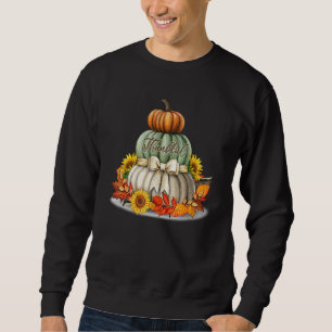 Sudadera Día Feliz de Acción de Gracias Otoño Hojas de Arce