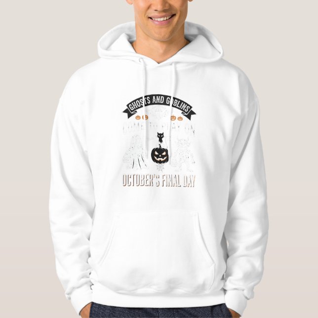Sudadera Día Final de Halloween de Fantasmas y Duendes de O (Anverso)