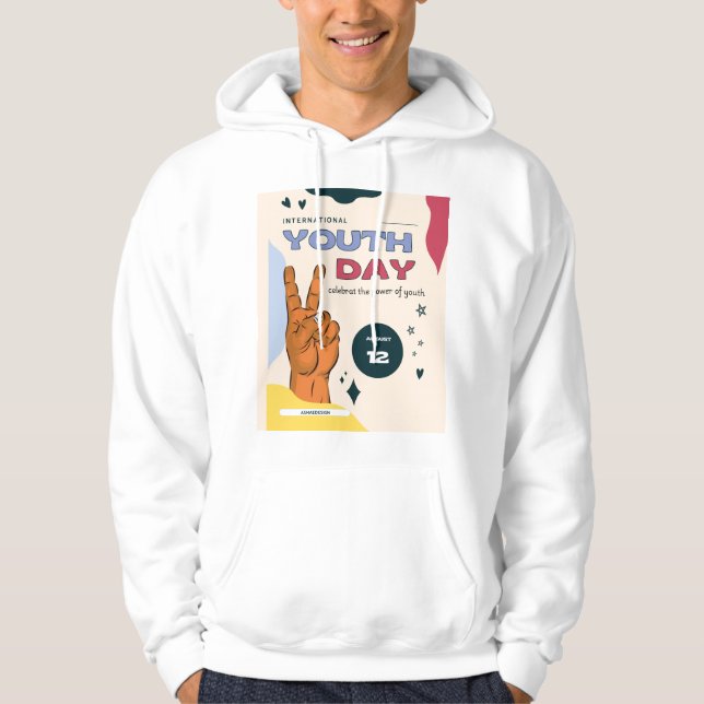 Sudadera Día Internacional de la Juventud, 12 de agosto,  (Anverso)