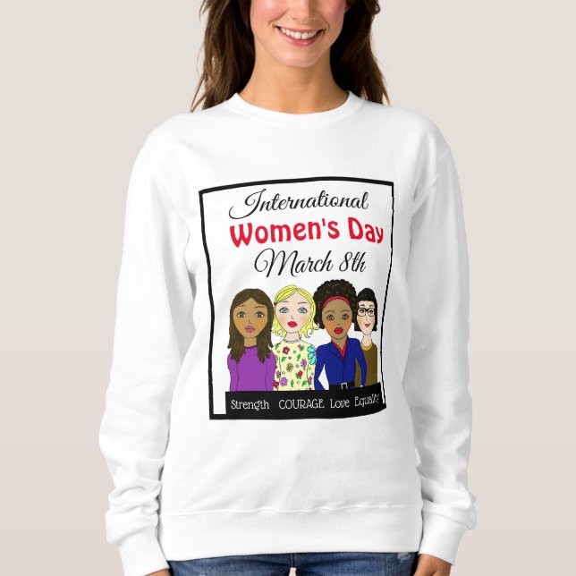 Sudadera Día Internacional de la Mujer 8 de marzo (Anverso)