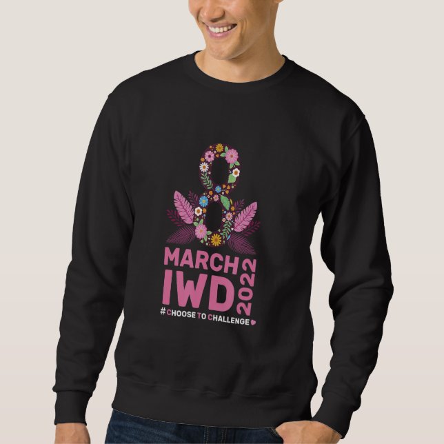 Sudadera Día Internacional de la Mujer, elección para desaf (Anverso)