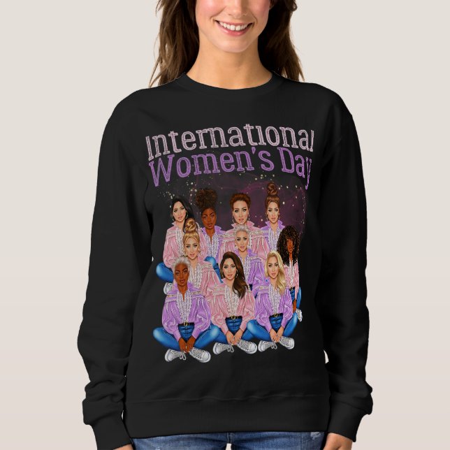 Sudadera Día Internacional de la Mujer Historia Mes de Amor (Anverso)