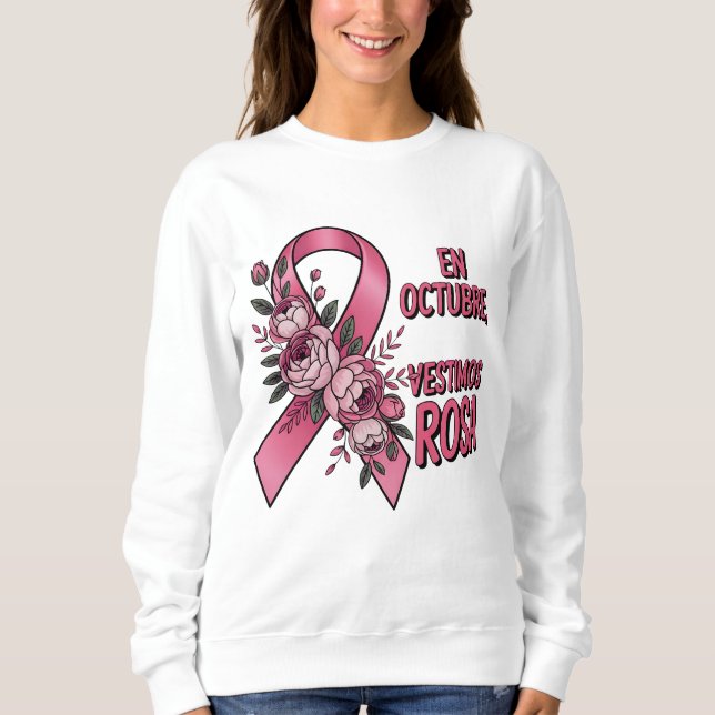 Sudadera Día internacional del Cáncer de Mama (Anverso)