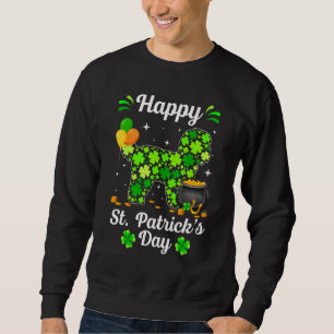 Sudadera Día irlandés Shih Tzu Dog Cute Shamrock St Patrick