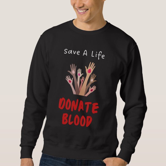Sudadera Día Mundial de Donantes de Sangre Cada Gota Cuenta (Anverso)