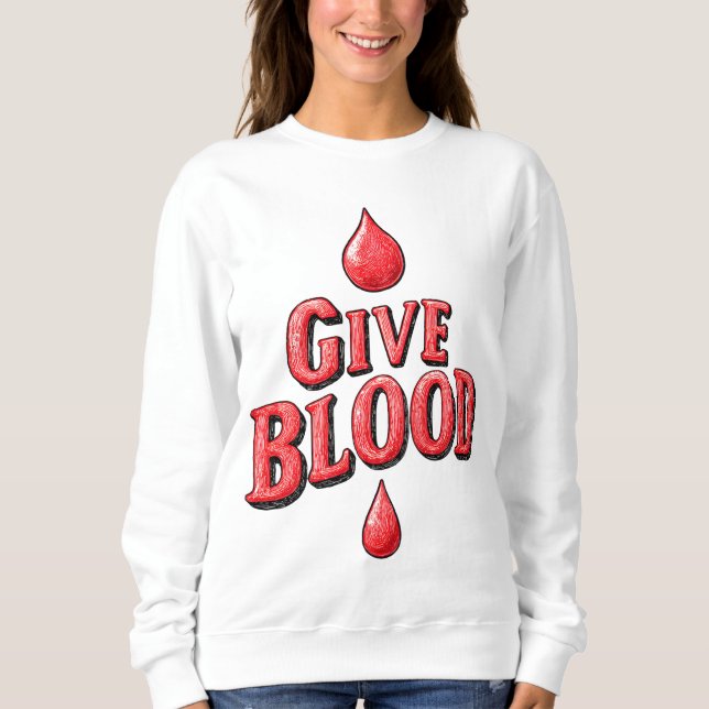 Sudadera Día Mundial del Donante de Sangre - Dar a conocer  (Anverso)