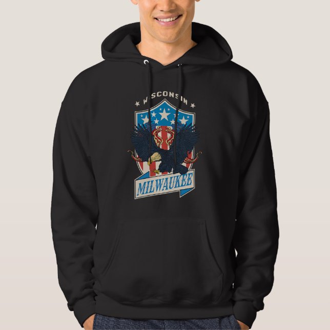 Sudadera Día Nacional de Milwaukee Wisconsin (Anverso)
