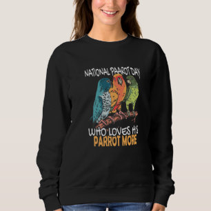 Sudadera Día Nacional del Loro Cockatiel Pájaro Tropical