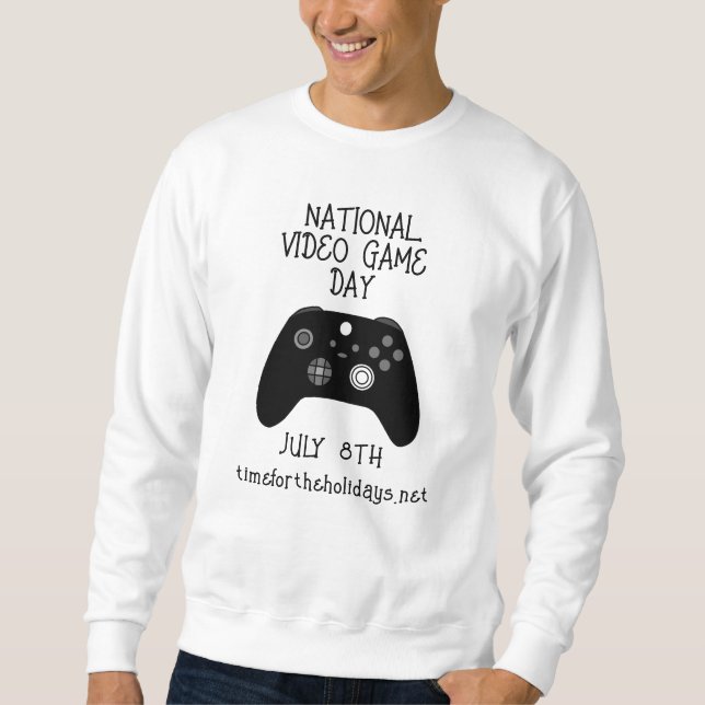 Sudadera Día nacional del videojuego 8 de julio (Anverso)