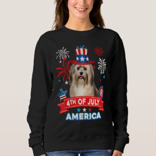 Sudadera Día Patriótico del 4 de Julio Perro Havanés Indepe