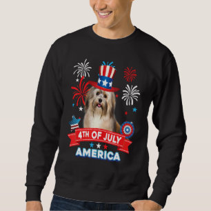 Sudadera Día Patriótico del 4 de Julio Perro Havanés Indepe