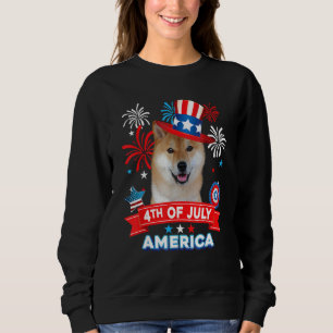 Sudadera Día Patriótico del 4 de Julio Shiba Inu Día de la
