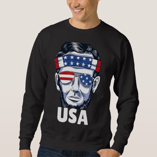 Sudadera Día Patriótico Estadounidense de Independencia Grá (Anverso)
