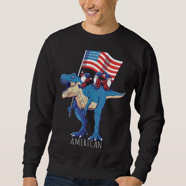 Sudadera Día Patriótico Estadounidense de Independencia Grá (Anverso)