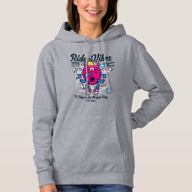 Sudadera Día perfecto para estar feliz | Monstruo gracioso  (Anverso)