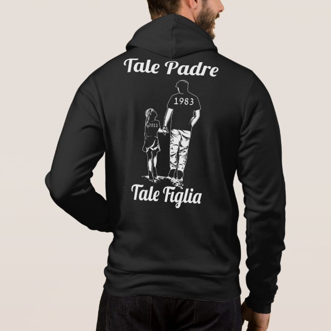 Sudadera Día Personalizado Del Padre Y La Hija Llaman A Los (Reverso)