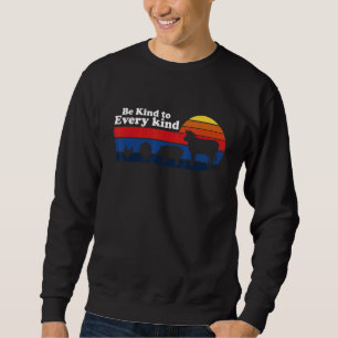 Sudadera Día Vegan Sé Amable Con Cada Tipo De Perro De Vaca