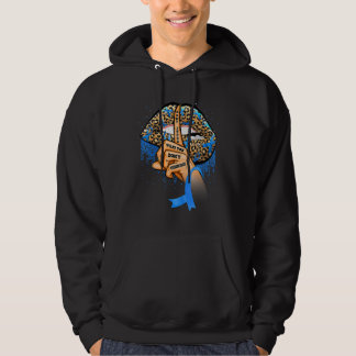 Sudadera Diabetes Awareness Leopard Lips Blue Ribbon Warrio