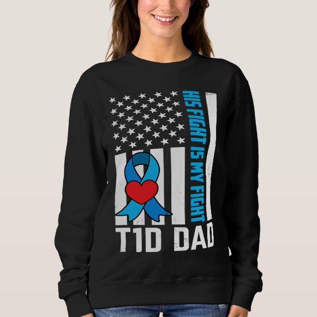 Sudadera Diabetes Warrior T1D Dad American Flag Diabetes Aw (Anverso)