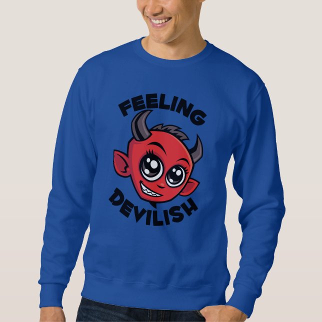 Sudadera Diablo Sentirse Lindo Sonriendo (Anverso)