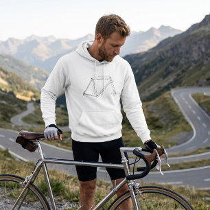 Sudadera Diagrama de geometría de cuadro de bicicleta 