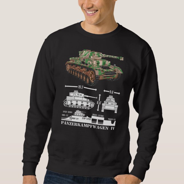 Sudadera Diagrama Infográfico De Tanques Alemanes Panzer Iv (Anverso)