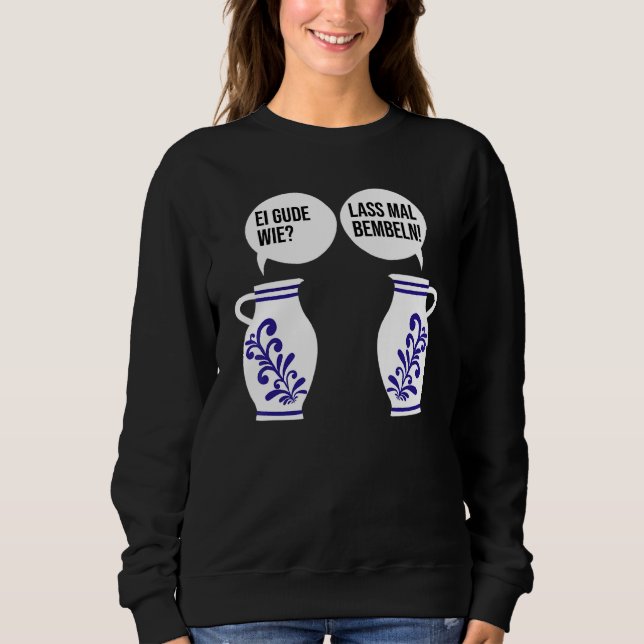 Sudadera Dialect Hessen Apples Bembel Cider Jug Egg Gourd W (Anverso)