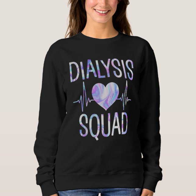 Sudadera Dialysis Squad Funny Nefrología Hemodiálisis Tech (Anverso)
