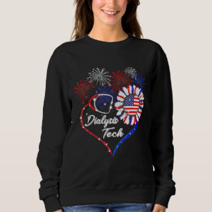 Sudadera Dialysis Tech Stethoscope Firework Sunflower Ameri
