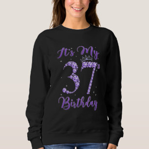 Sudadera Diamante es mi cumpleaños número 37, 37 años, hech