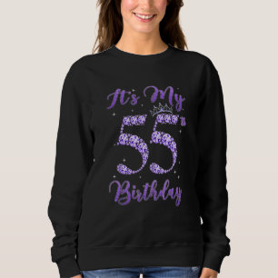 Sudadera Diamante es mi cumpleaños número 55, 55 años, hech