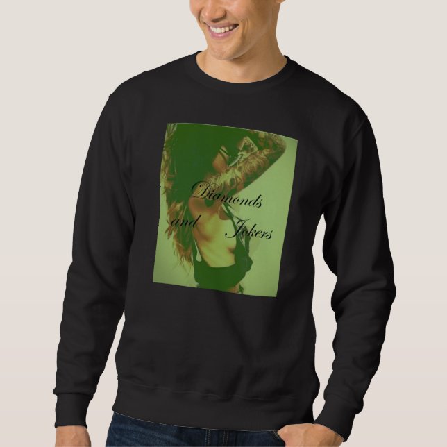 Sudadera Diamantes y comodines - Crewneck - entintados (Anverso)