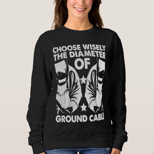 Sudadera Diameter of Ground Cable Weld Worker Welder Weldin (Anverso)