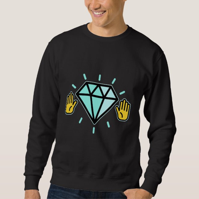 Sudadera Diamond Hands Stocks Trading Bitcoin BTC Cryptocur (Anverso)