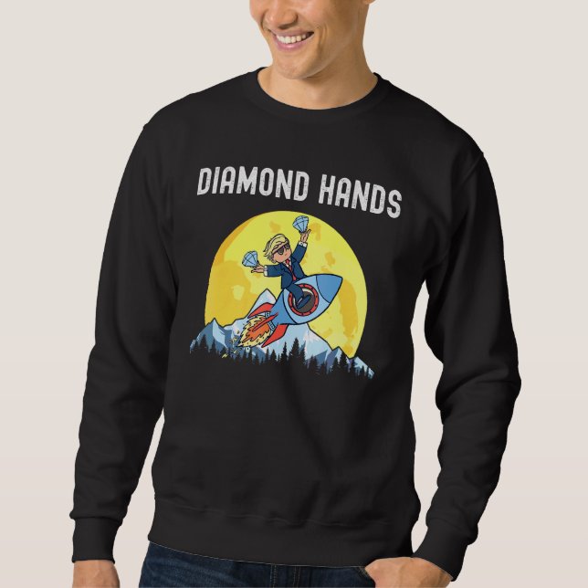 Sudadera Diamond Hands Wallstreetbets Amc To The Moon Meme (Anverso)
