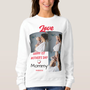 Sudadera Días de madre simple y Moda Regalo tres Collages d