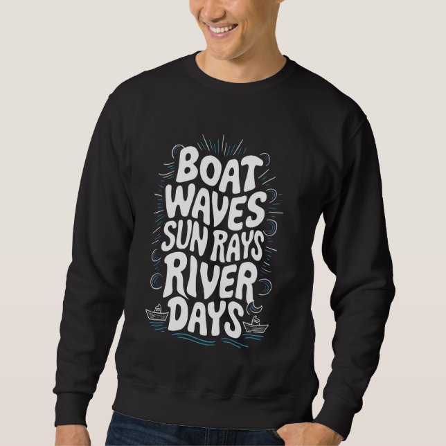 Sudadera Días del río Sun Rays en olas de barcos (Anverso)