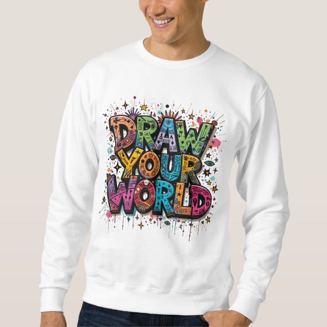 Sudadera Dibujar tu mundo (Anverso)