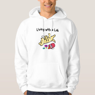 Sudadera Dibujo animado amarillo divertido de Labrador