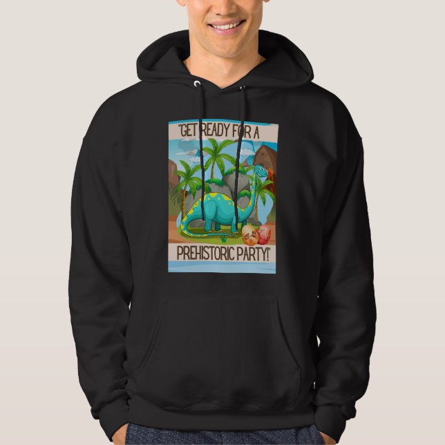 SUDADERA DIBUJO ANIMADO DE CITA DE DINOSAURIO (Anverso)