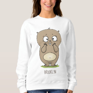 Sudadera Dibujo animado de hámster regordete adorable olvid