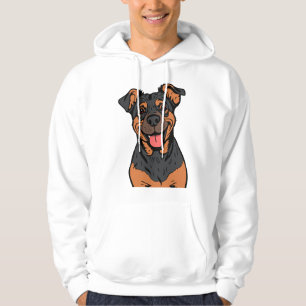 Sudadera Dibujo animado de Rottweiler feliz � Perro lindo y