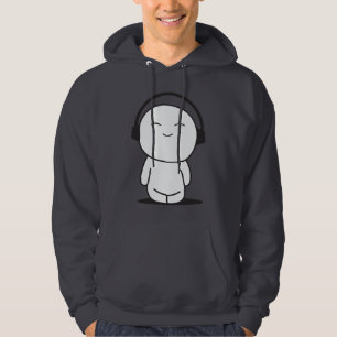 Sudadera Dibujo animado lindo de la música - auriculares